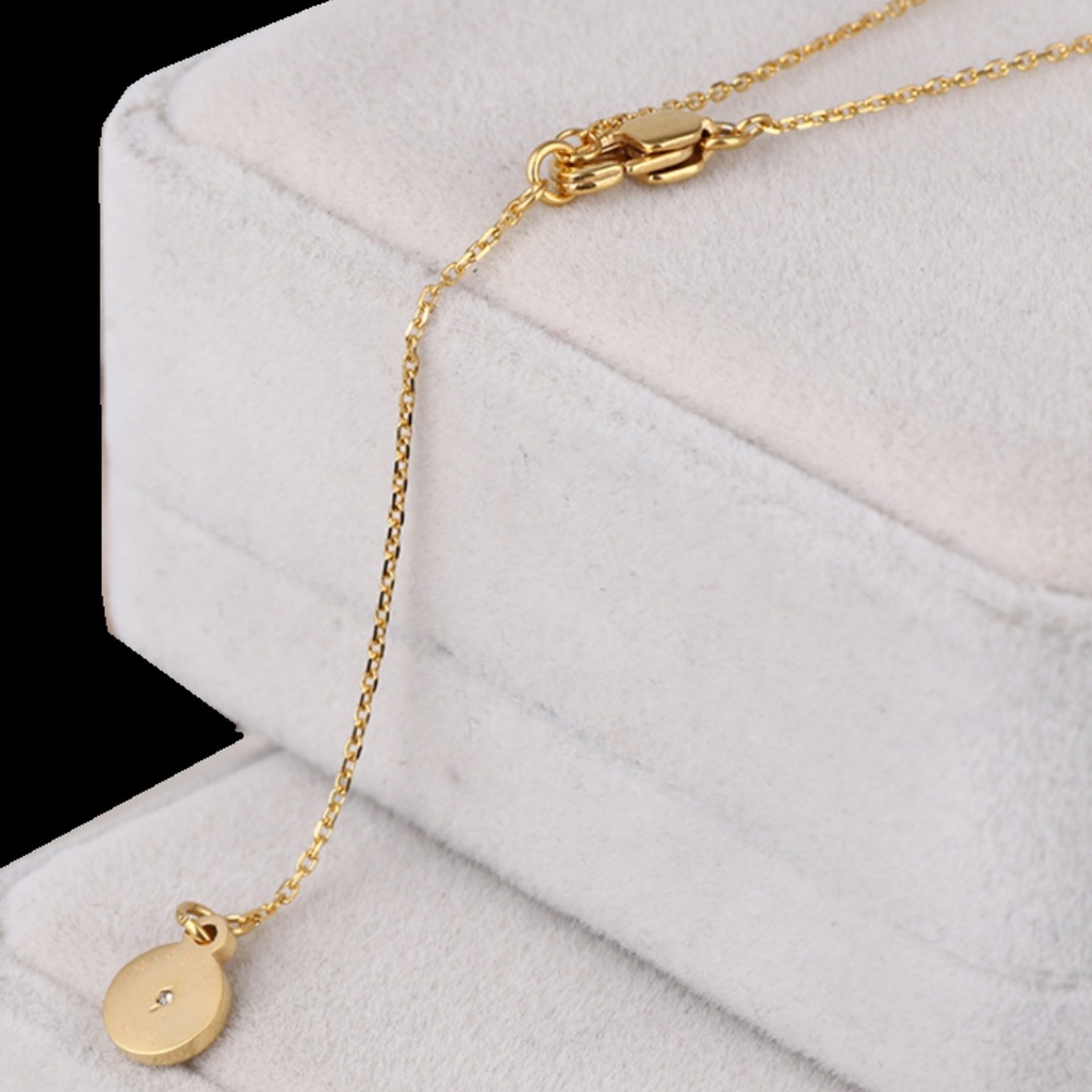 Michael Kors Double Heart Crystal Gold Necklace - Picture 7 of 8